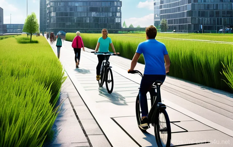 지구과학자 교육 플랫폼 - **Prompt:** A vibrant, optimistic scene in a futuristic Dutch city demonstrating advanced climate ad...